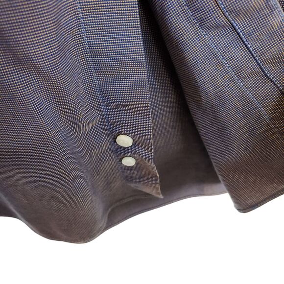ERMENEGILDO ZEGNA‎ Shirt Mens 39 15.5 Purple Blue Sheen Button Dress Shirt - Picture 6 of 10